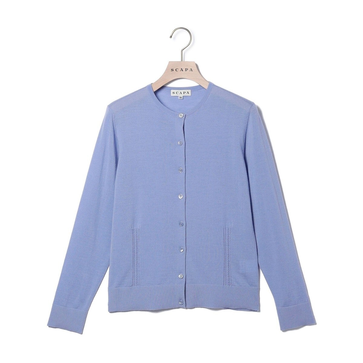 美品 スキャパ SCAPA カーディガン ウールジャケット スキャパ【M】ウールジャケット 毛100% カジュアル ミックス