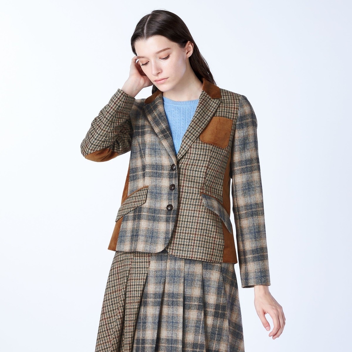 scapaのツイードコート☆サイズ38 スキャパ コート サイズ38 L レディース美品 - 長袖/ツイード/秋