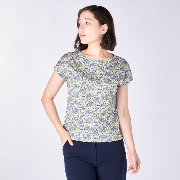 Canina Liberty Print Cut＆Sewn フレンチスリーブ Canina Liberty Print Cut&Sewn フレンチスリーブ | キース