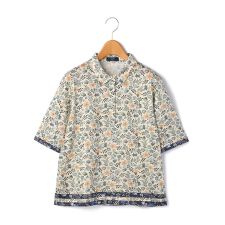 Edenham Border Liberty Print Polo Collar Cut&Sewn