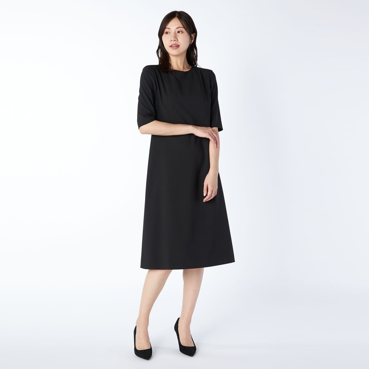 ドットストライプシアーワンピース | ジョルジュ・レッシュ(GEORGES