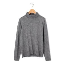 ウールブレンドニットタートル