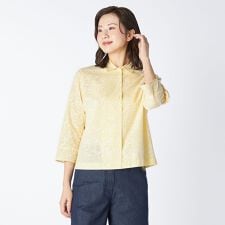 ミモザエンブロイダリーシャツブラウス