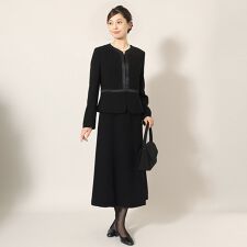 【ブラックフォーマル】レディース 喪服／ノーカラー／礼服／大きいサイズ（メアリーココ）