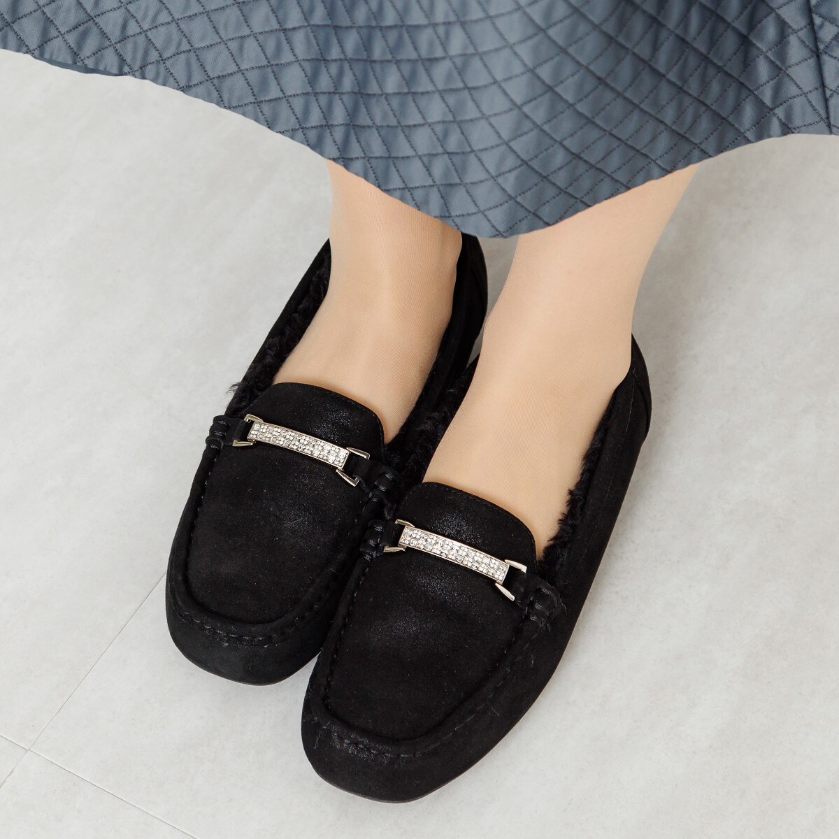 撥水】きらきらビジューモカシン/631320 | HIMIKO | マルイウェブチャネル