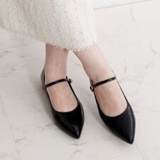 卑弥呼のWEB限定デザイン◇【本革】フラットメリージェーンパンプス/640005