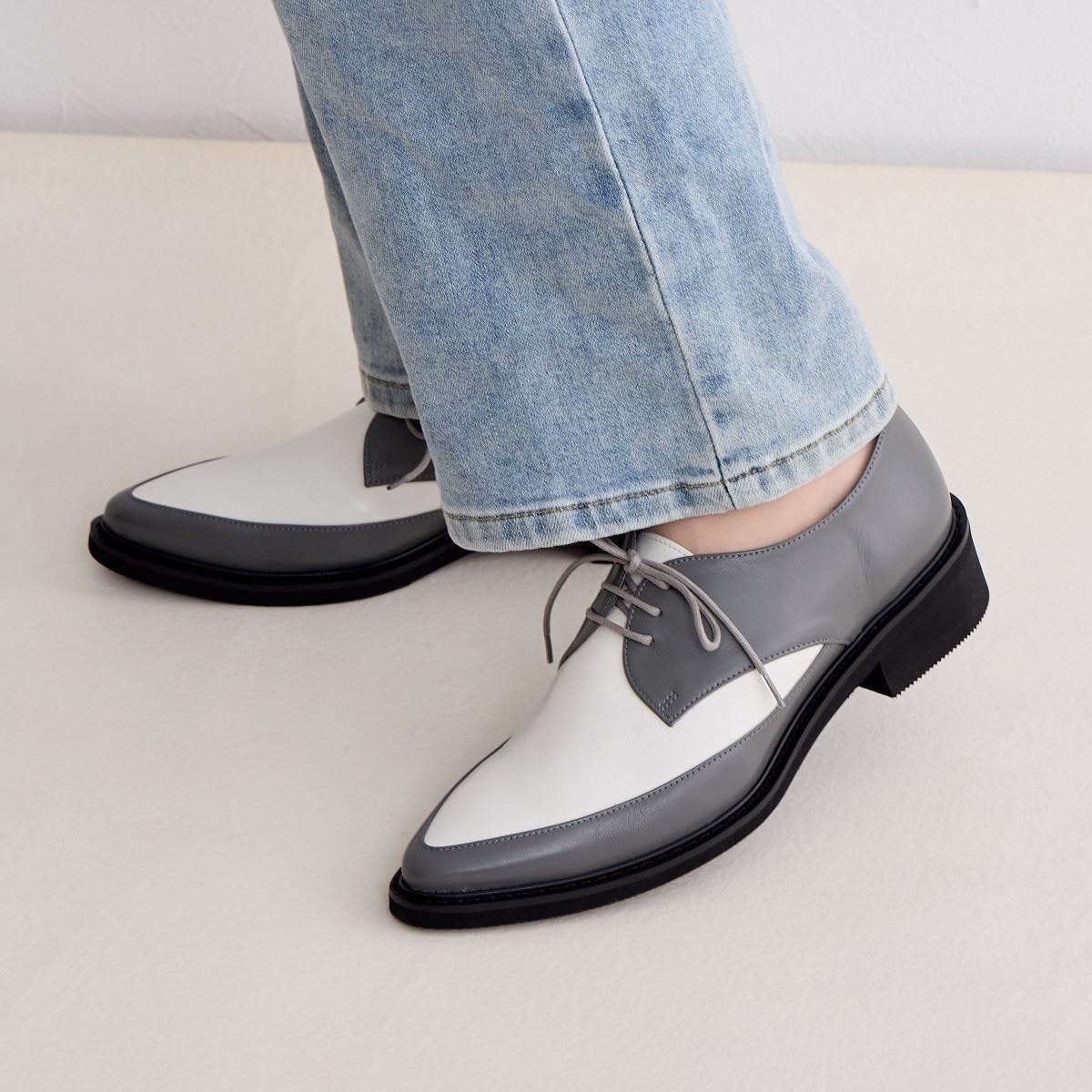 再値下げ】【撥水】ポインテッドトゥレースアップシューズ/641310