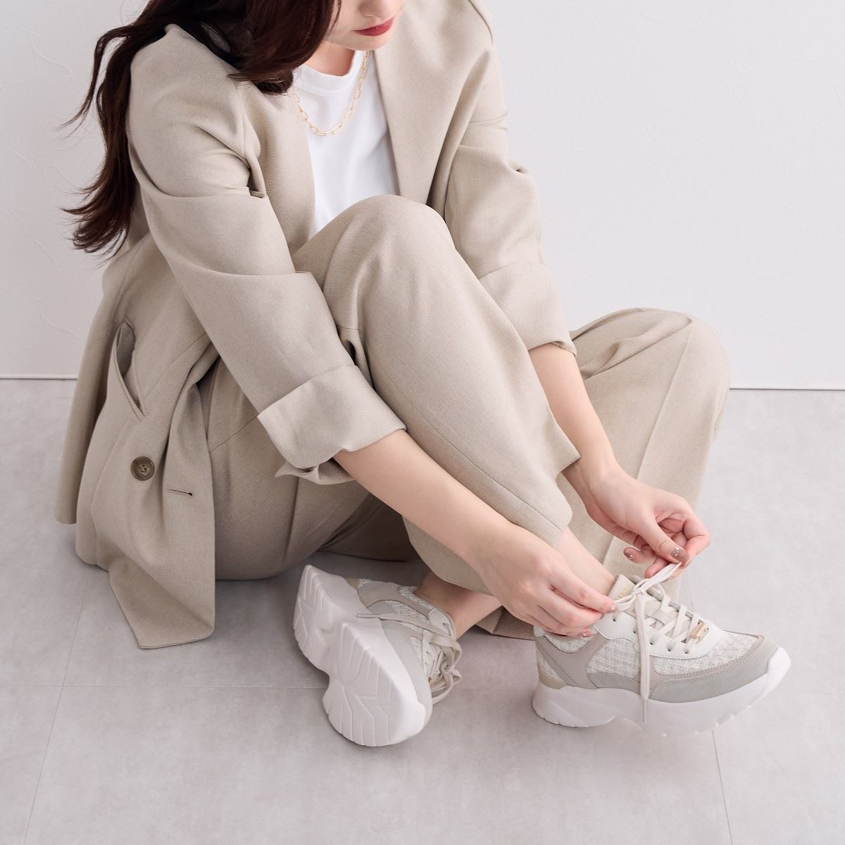 特別価格30%OFF》ツイード&ラメが可愛い◇ボリュームソール