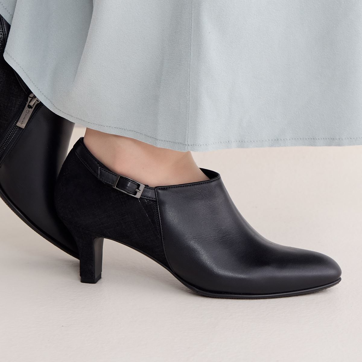 再値下げ】[快適ウォークパンプス]【撥水】ヒールブーティ/645301