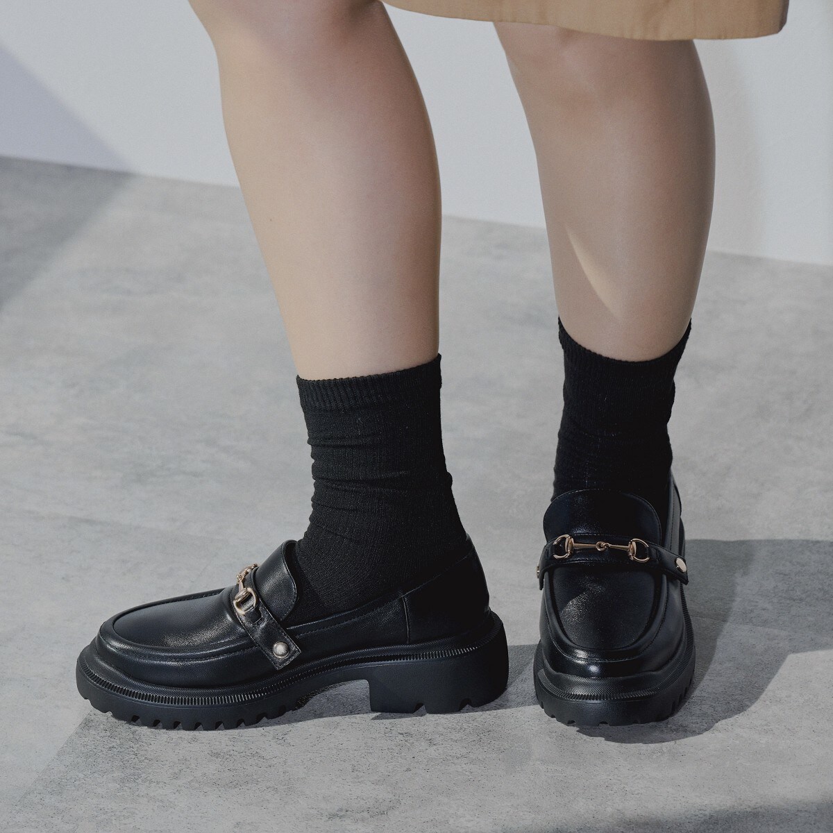 お値下【HUNTER】WOMEN REF STITCH PENNY LOAFER WOMEN】WOMENS REF STITCH PENNY LOAFER（フラットシューズ