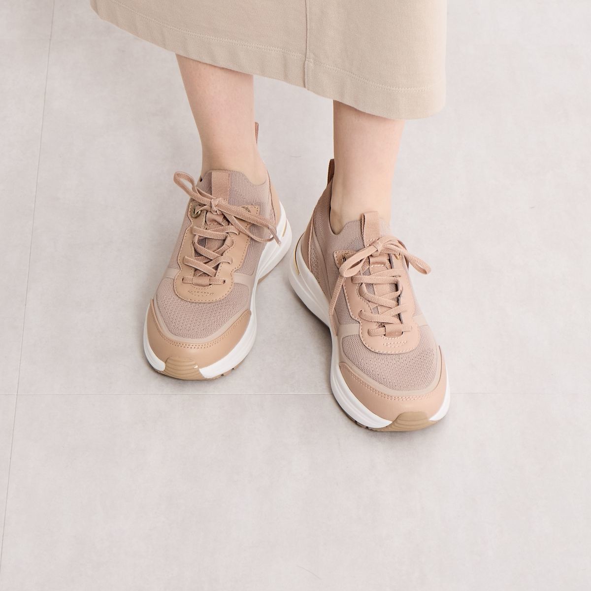 ソフトなニット素材でラク◇ニットコンビスニーカー/657105 | HIMIKO