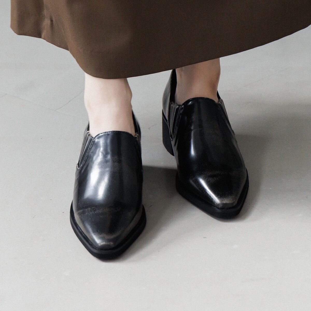 IENA♡ 【PORSELLI/ポルセリ】グリッターバレエシューズ Porselli ポルセリ バレエシューズ ブラックグリッター