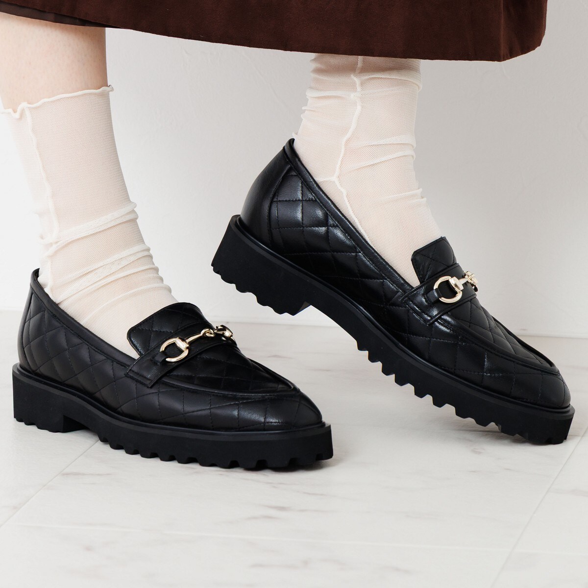 【美品】マッキントッシュフィロソフィー チェーンモチーフトラックソールローファー マッキントッシュ フィロソフィー MACKINTOSH PHILOSOPHY