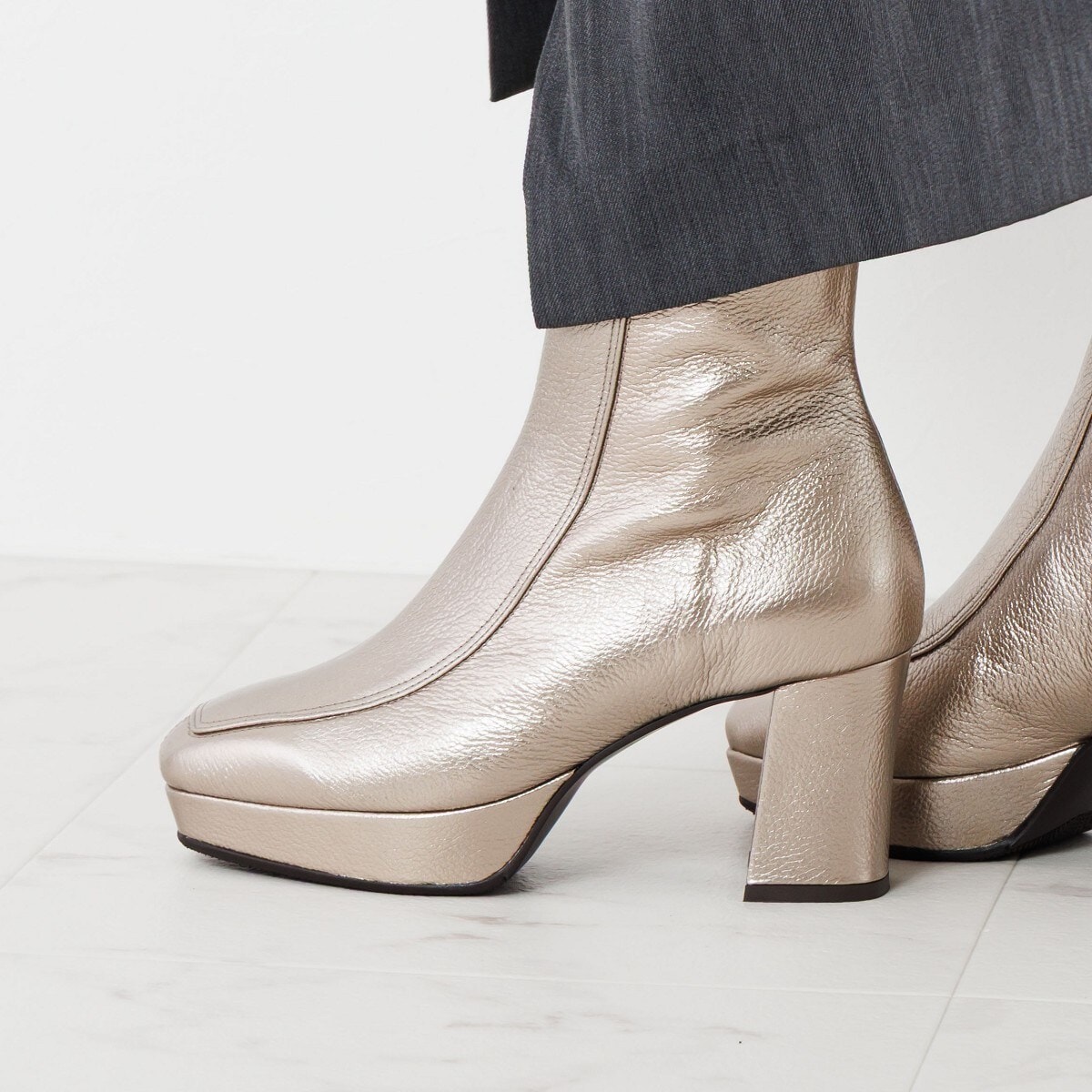 撥水】【卑弥呼25AW】スクエアトゥストームブーツ/651413 | HIMIKO