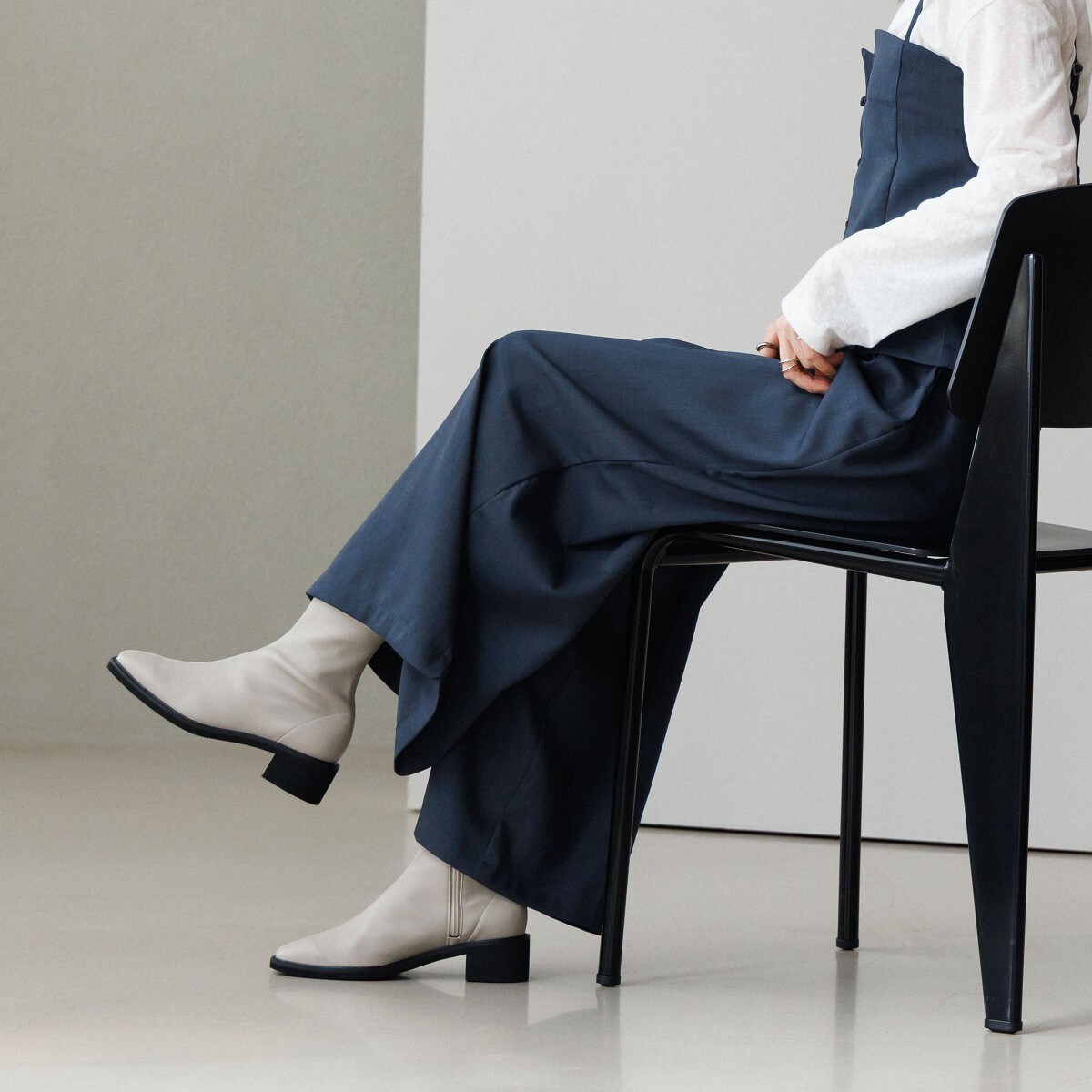 【未使用品40%OFF】【25AW】HIMIKO 型押しコンビストレッチブーツ 25AW】型押しコンビストレッチブーツ/651420