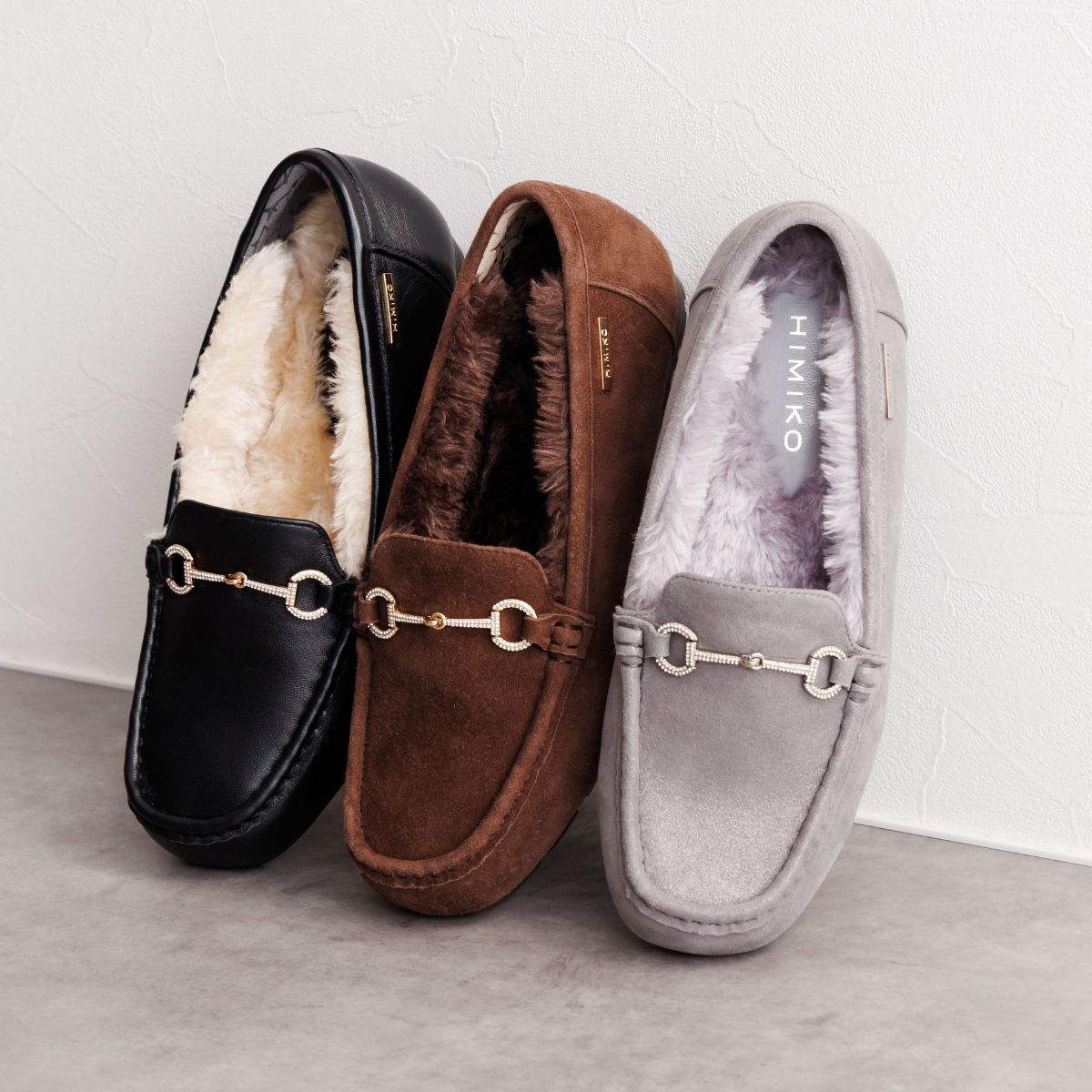 卑弥呼で大人気のあたたかモカシン【撥水】ビジュービットふわふわ