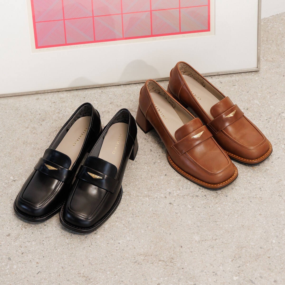 HIMIKO（HIMIKO）/適度なヒールが嬉しい【卑弥呼25AW】メタルポイントヒールローファー/651333 適度なヒールが嬉しい【卑弥呼25AW】メタルポイントヒールローファー