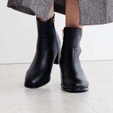 【特別価格＆再値下げ】すっきりシルエット◇チャンキーヒールストレッチブーツ/651423