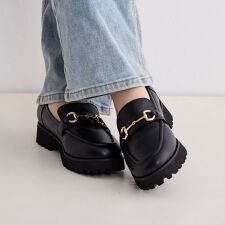 緊急入荷！【本革/軽量ソール/厚底】トラックソールビットローファー 