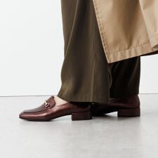 【SALE】【撥水レザー/日本製】スクエアトゥビットローファー/ 751315