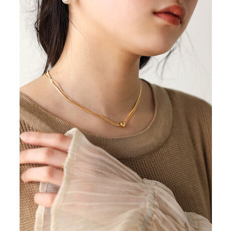 Web限定 ダブルチェーンネックレス バブ Bab ファッション通販 マルイウェブチャネル