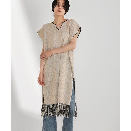 麻混テープヤーンフリンジワンピース ブージュルード Bou Jeloud ファッション通販 マルイウェブチャネル