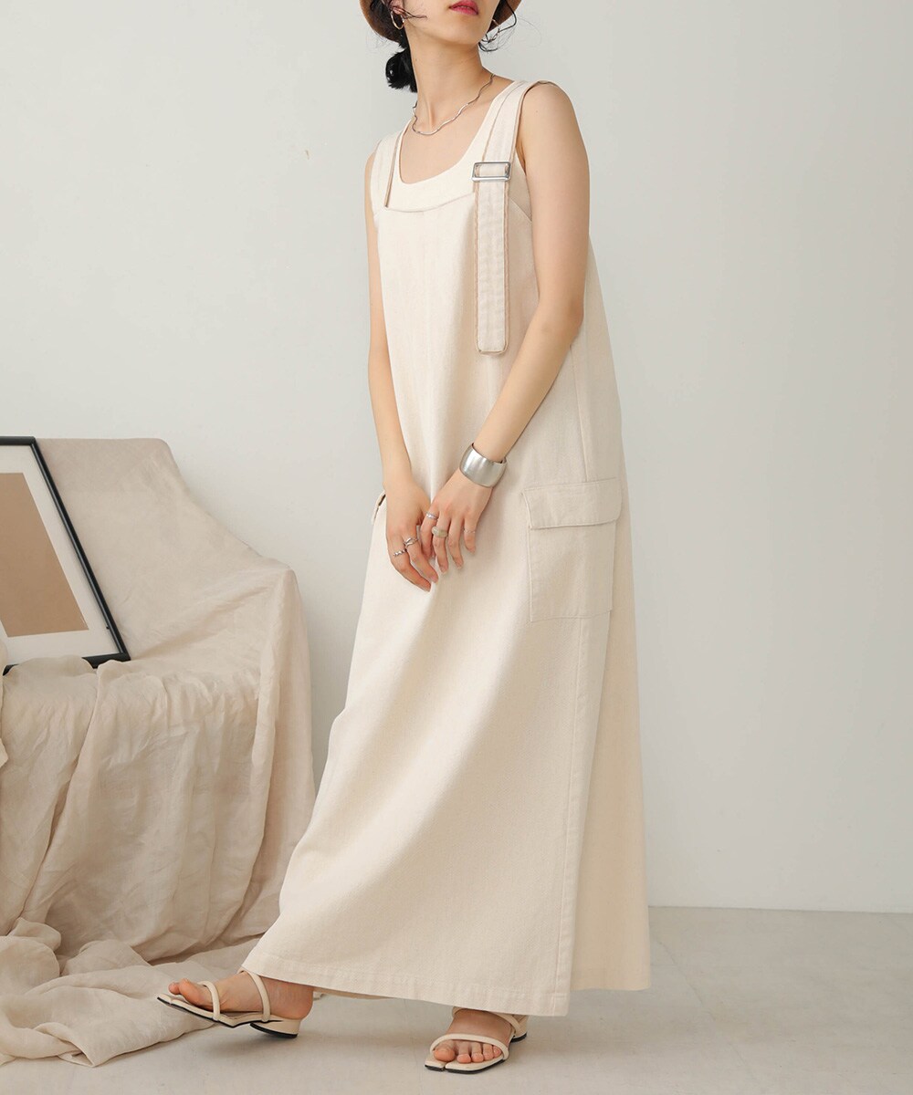 WEB限定】配色ベルトジャンパースカート ○Bab○ | ブージュルード(Bou