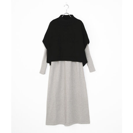 Bab新色登場 ケープトップ リブニットワンピースセット バブ Bab ファッション通販 マルイウェブチャネル