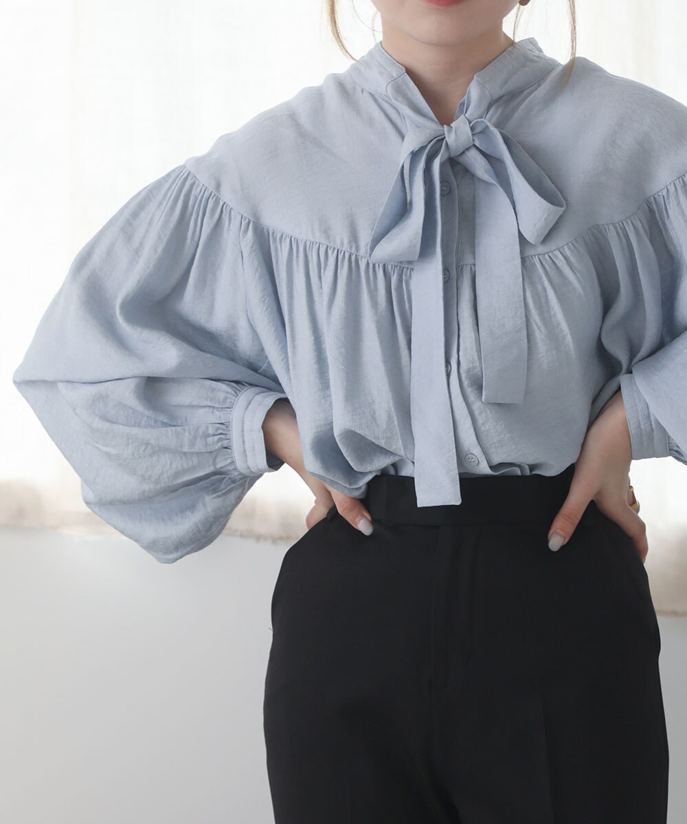ボウタイギャザーブラウス | バブ(Bab) | マルイウェブチャネル