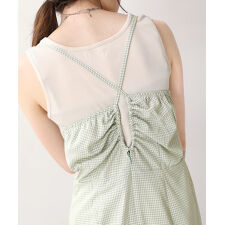 Babギンガムチェックキャミワンピース