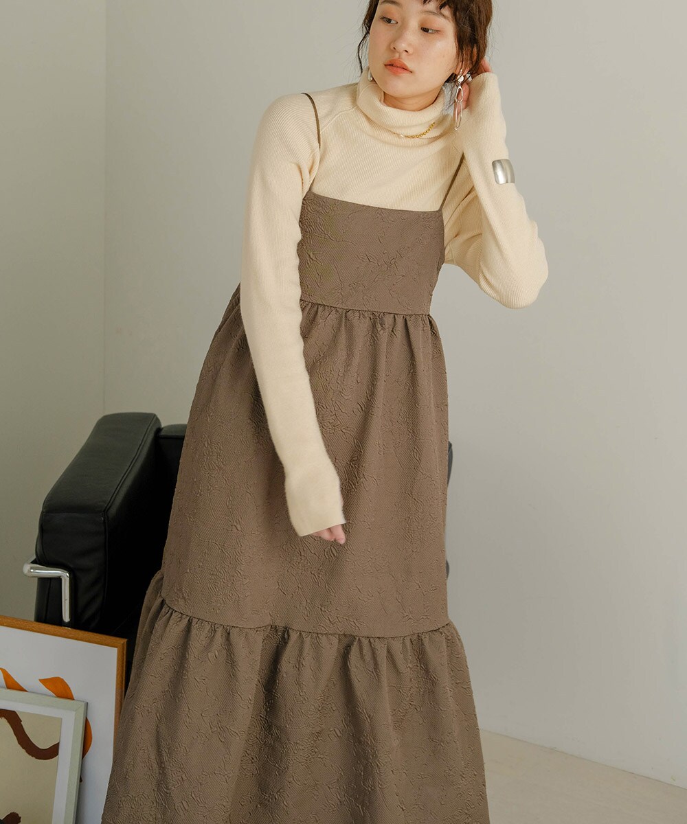 グッズ Bou Rakuten Fashion ファッション 旧ブランドアベニュー Gb3311 Jeloud Bab ふくれジャガードキャミ ワンピース ついて