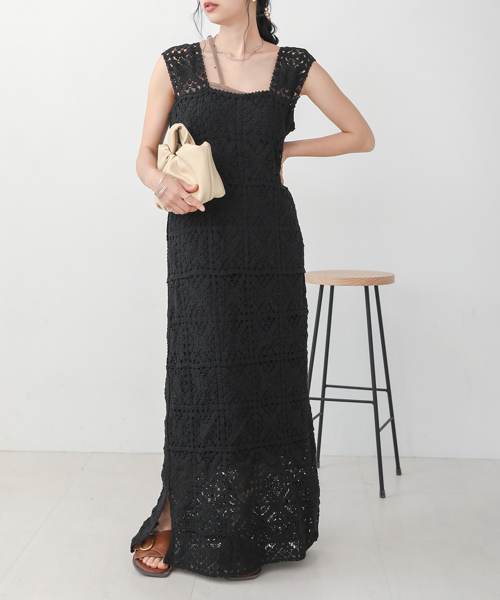 サイズ展開あり】クロシェ編みロングワンピース | バブ(Bab) | マルイ