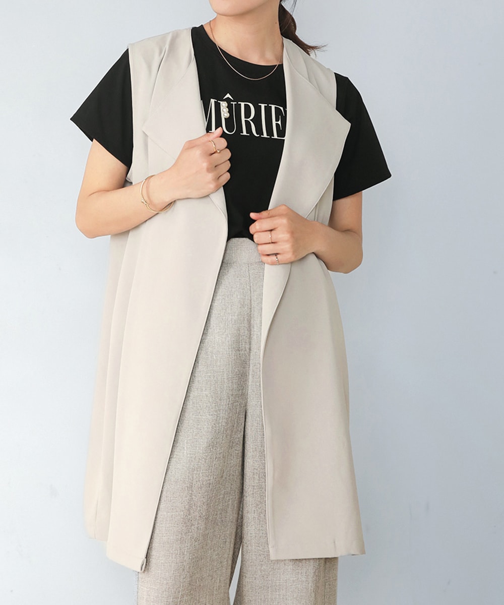 ペーパーヤーンルーズニットベスト | スピック＆スパン(Spick and Span