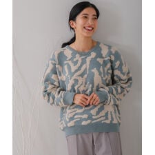 ゼブラ柄ニット