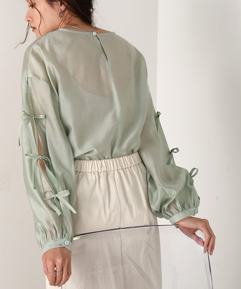 Massimo Dutti ブラックニット フリル ピンクゴールドラメ