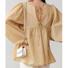 前後2WAY袖ボリュームリボンブラウス