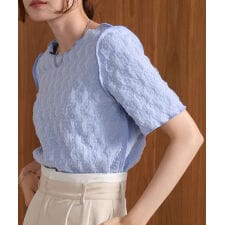前後2WAYオーガンジーしわトップス
