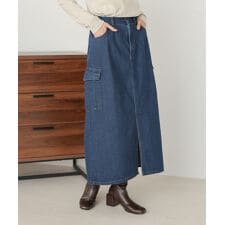 サイドポケットデニムスカート