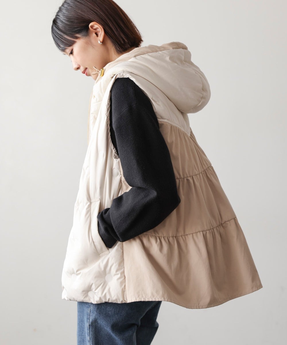 Bou Jeloud　ヒートボンディングティアードベスト ✩新品未使用品 楽天市場】ヒートボンディングティアードダウンベスト／ブージュルード