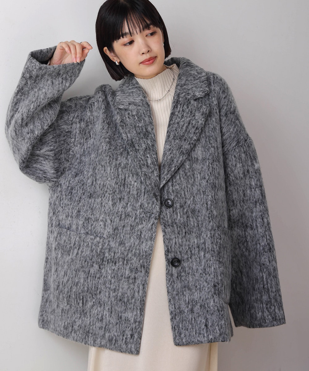 シャギーショートコート シャギーショートコート/earth music&ecology（アース