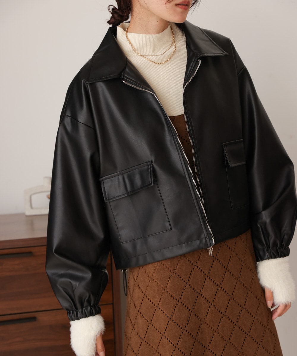 2025AW新作【Classical Evon】ヴィンテージ加工ライダースボア