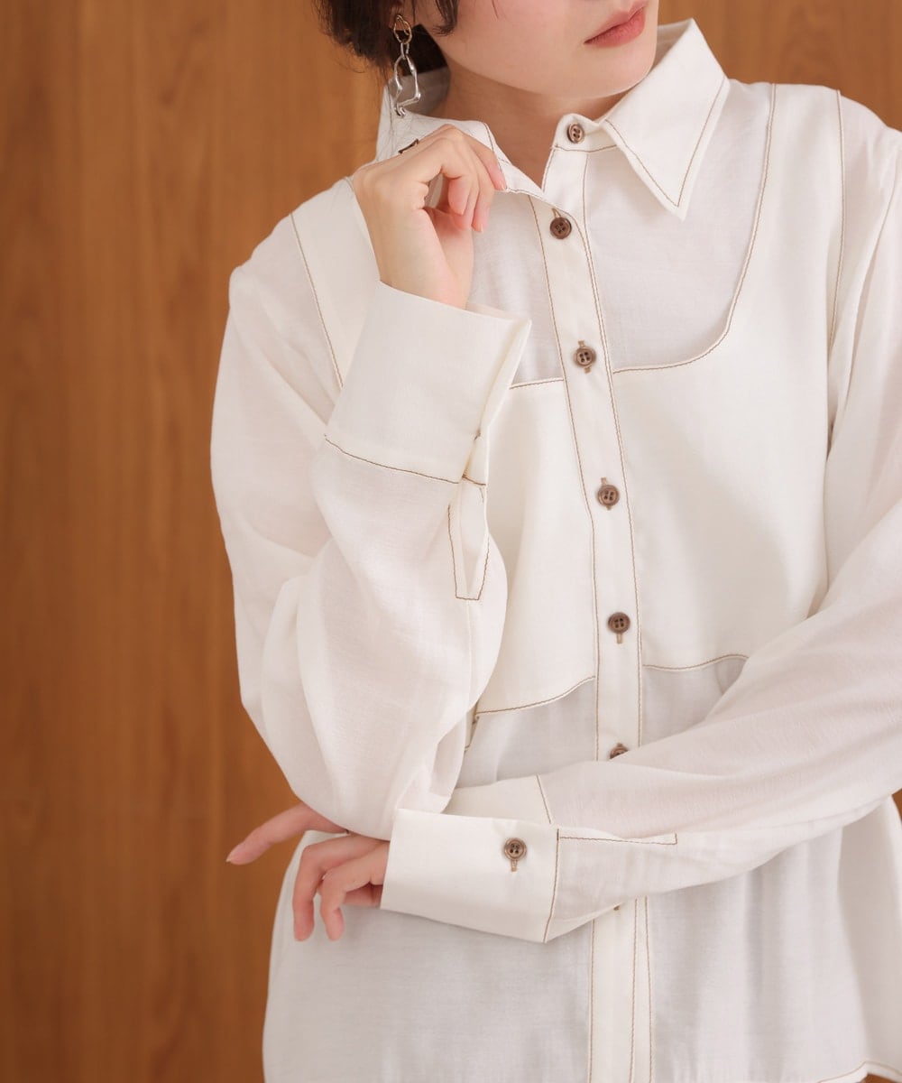 ビスチェドッキングシャツブラウス | バブ(Bab) | マルイウェブチャネル