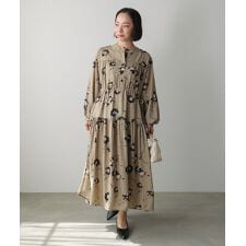 花柄フレアワンピース