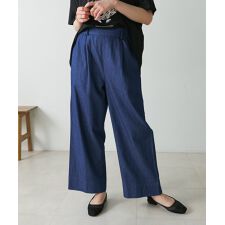 4ozデニムサイドタックパンツ