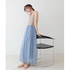 【S・M・Lサイズ展開あり】クロシェコンビキャミワンピース