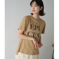 【接触冷感】カラーロゴプリントＴシャツ