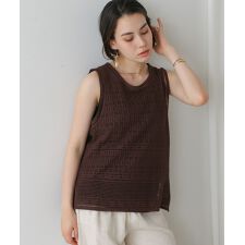 ブージュルード(Bou Jeloud)のタンクセットバックリボン柄編みニット