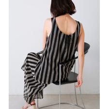 ブージュルード(Bou Jeloud)のメッシュストライプワンピース