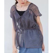 前後２WAYギャザーブラウス