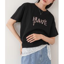 バブ(Bab)のロゴ刺繍デザインＴシャツ